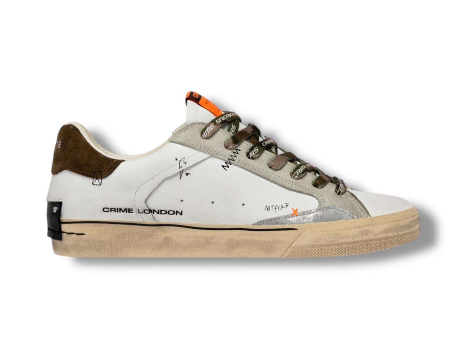 crime london sneakers uomo 19071pp8.10 deconstructed distressed military green crime london sneakers uomo 19071pp8.10 deconstructed distressed military green