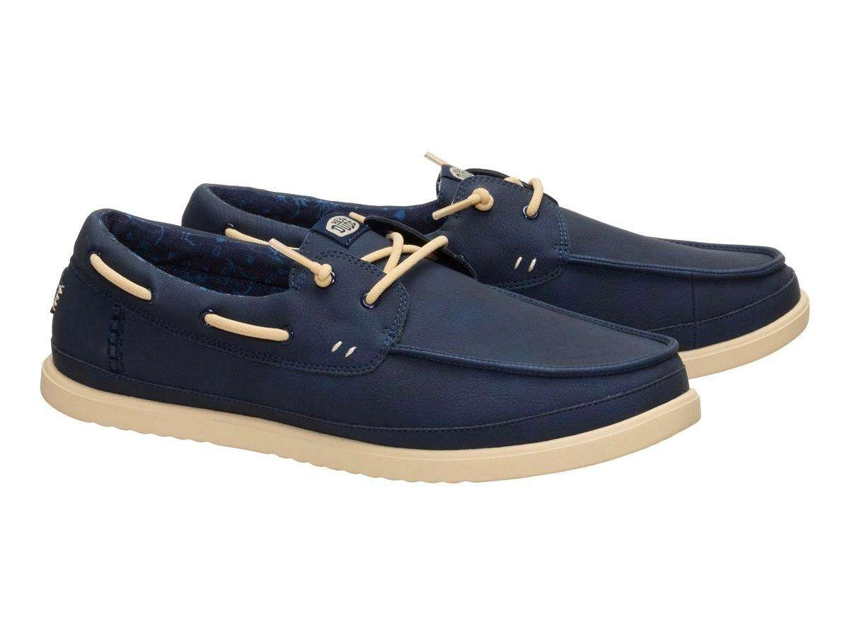 hey dude uomo harbor lo classic navy blazer boulder tan 45139-4zq 2 hey dude uomo harbor lo classic navy blazer boulder tan 45139-4zq