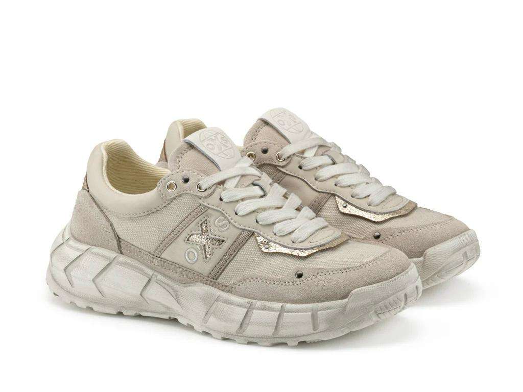 oxs sneakers donna peyote 0055 low w washed canvas e suede sabbia oxw005507 1 oxs sneakers donna peyote 0055 low w washed canvas e suede sabbia oxw005507