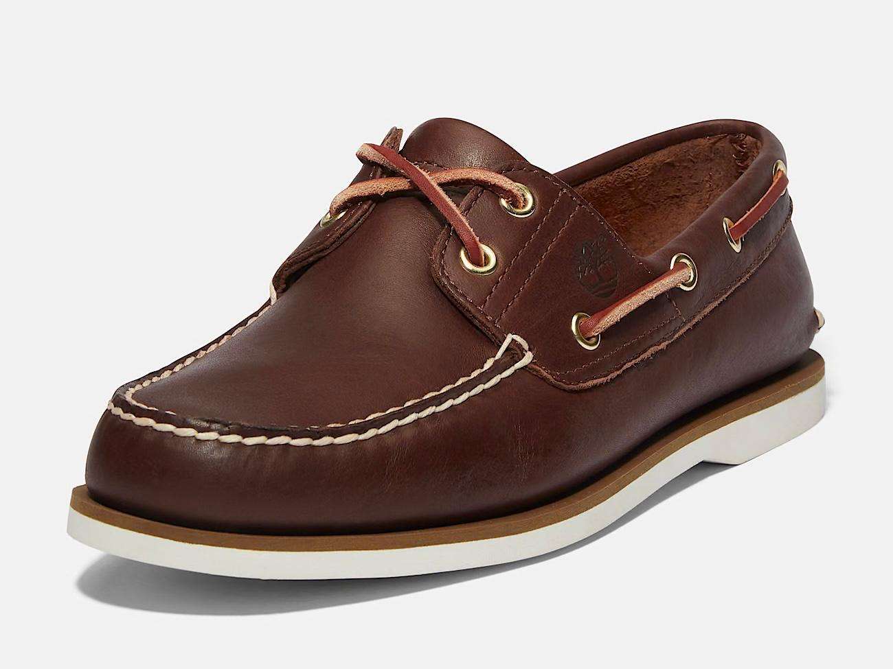 timberland scarpa uomo da barca classic 2-eye in pelle marrone tb174035214 2 timberland scarpa uomo da barca classic 2-eye in pelle marrone tb174035214